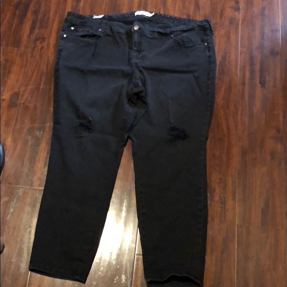 Black boyfriend distressed Jeans